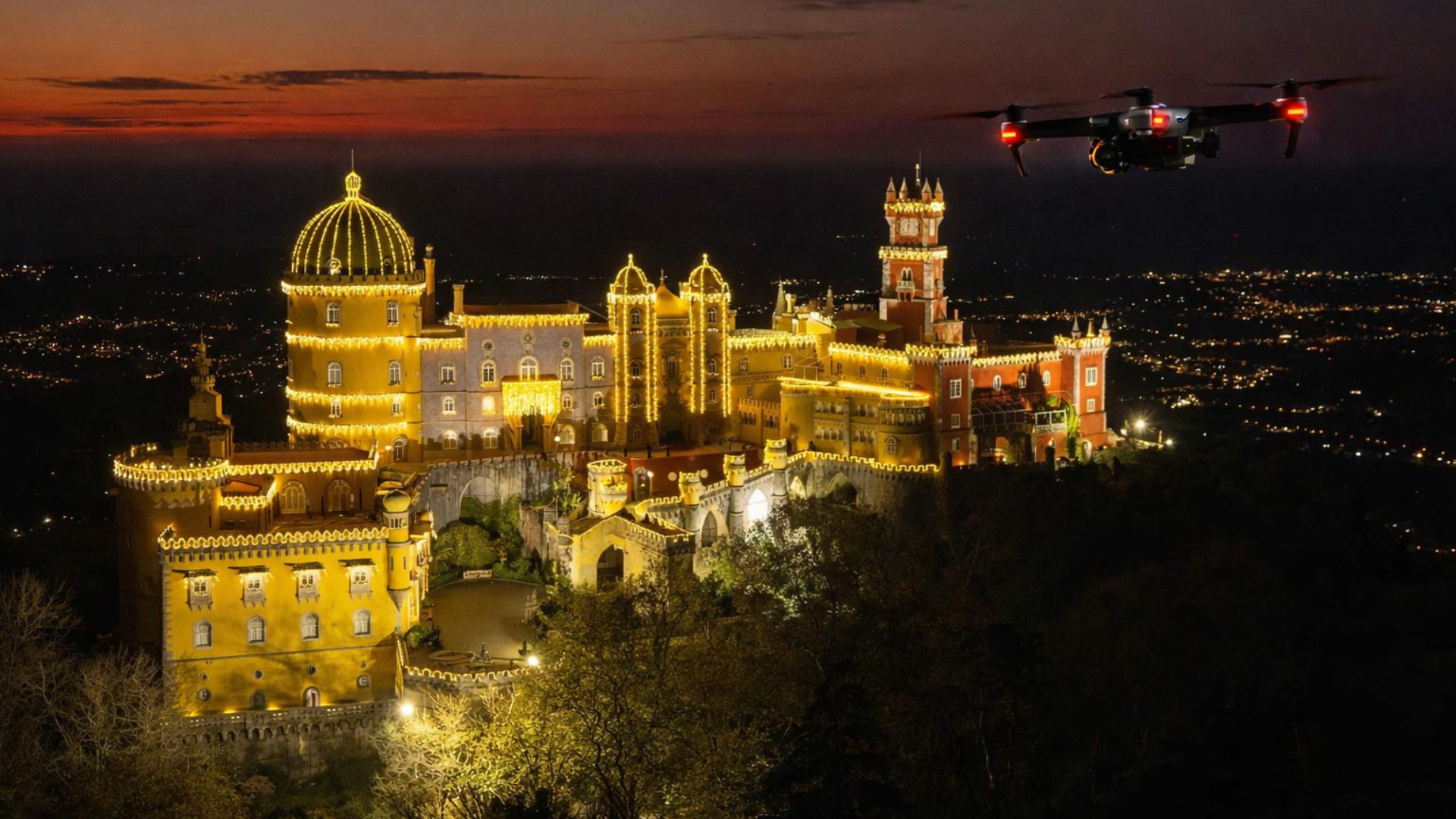 Digital Azul Live drone over Pena Palace